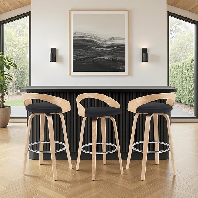 Sonia Modern Swivel Bar Height Stool by ArmenLiving