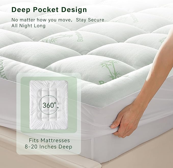 Anluoer Memory Foam Mattress Topper Twin - Image 6