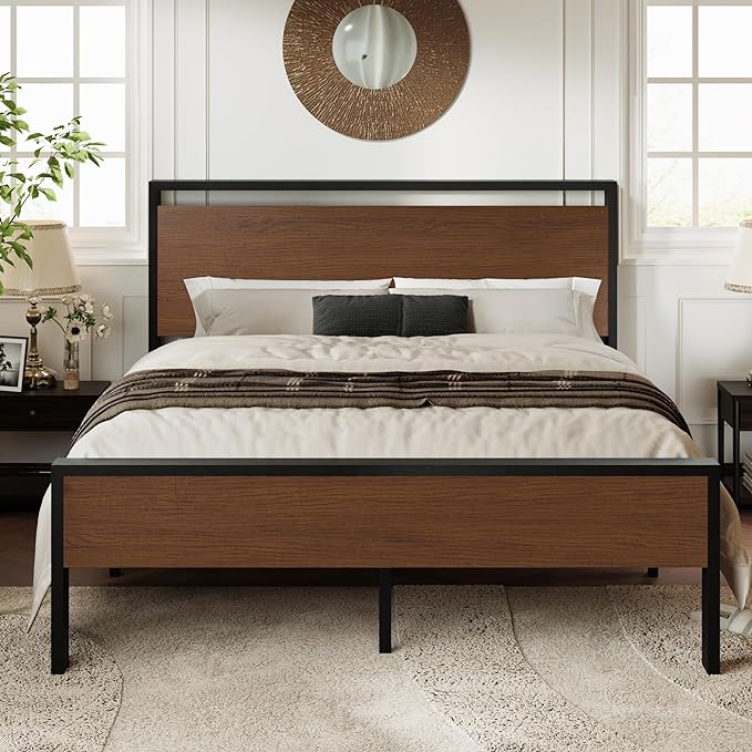 Allewie Queen Size Platform Bed Frame by Allewie