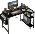 L Shaped Computer Desk with Reversible Shelves, 40 Inch Small Corner Desk with by Unknown