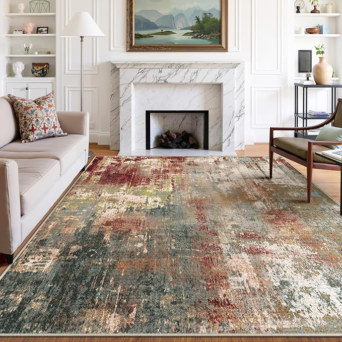 Washable Area Rugs 5'x7' Non-Slip Modern Abstract Soft - Image 8