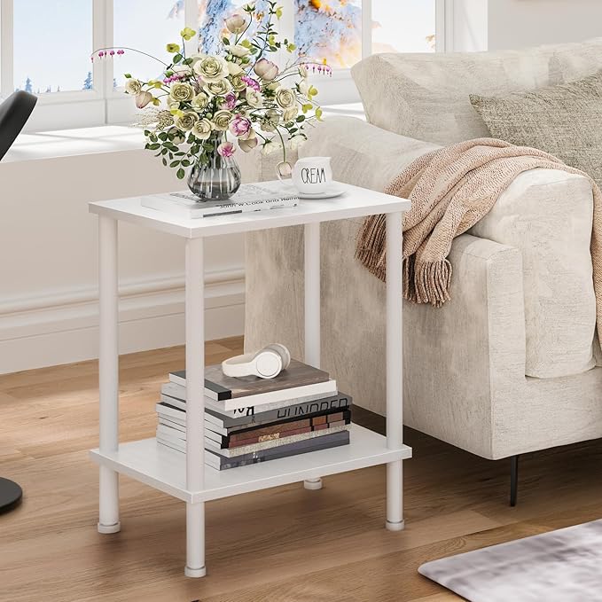 End Table, Small Side Table, 2-Tier Nightstand - Image 2