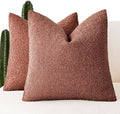 Foindtower Set of 2, Decorative Textured Boucle Throw Pillow Covers Accent by Foindtower