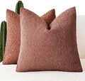 Foindtower Pack of 2 Textured Boucle Throw Pillow Covers Accent Solid Pillow by Foindtower