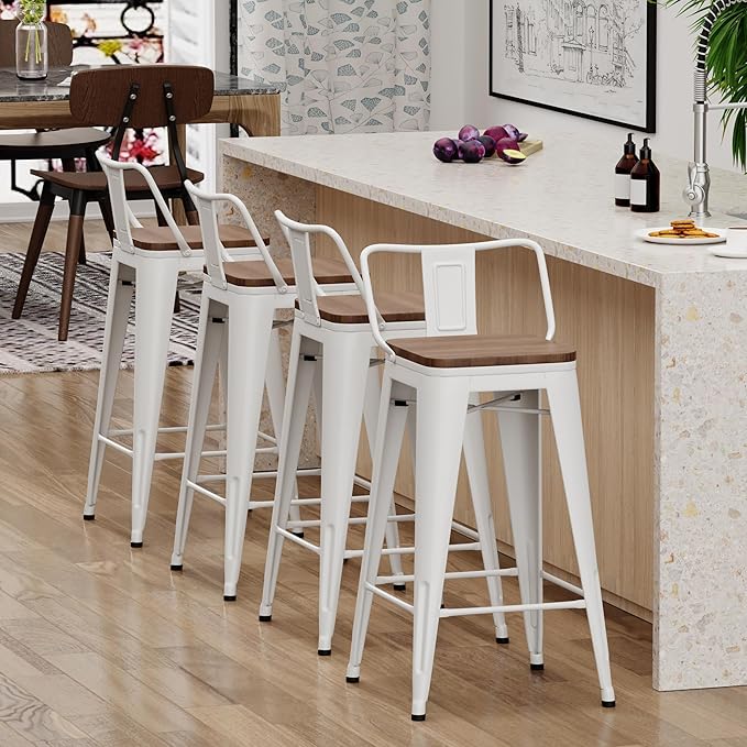 Yongchuang 26 inch Bar Stools Set of 4 Kitchen Counter Height Chairs - Image 7