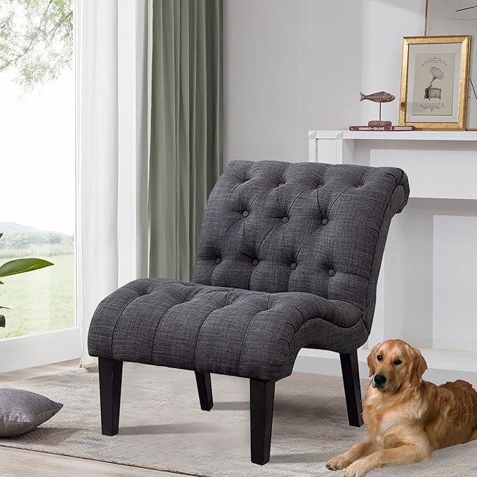 Yongqiang Accent Chairs Set of 2 Upholstered Living Room Bedroom Side Chairs - Image 6