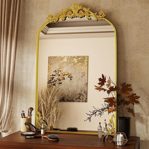 26x38 inch Vintage Arched Bathroom Mirror by VooBang