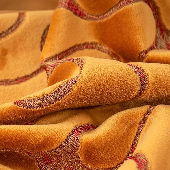 Yangest Orange Yellow Throw Pillow Cover Wavy Cushion Cover Modern Zippered - Image 3