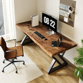 Rustic Style Solid Wood 55-inch Computer Desk by Sihtengxxhongs