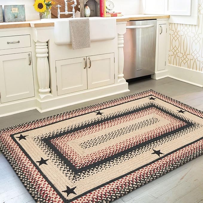 Homespice Gloucester Jute Braided Rug 27x45in Rect Black-Tan-Red Natural Jute - Image 10