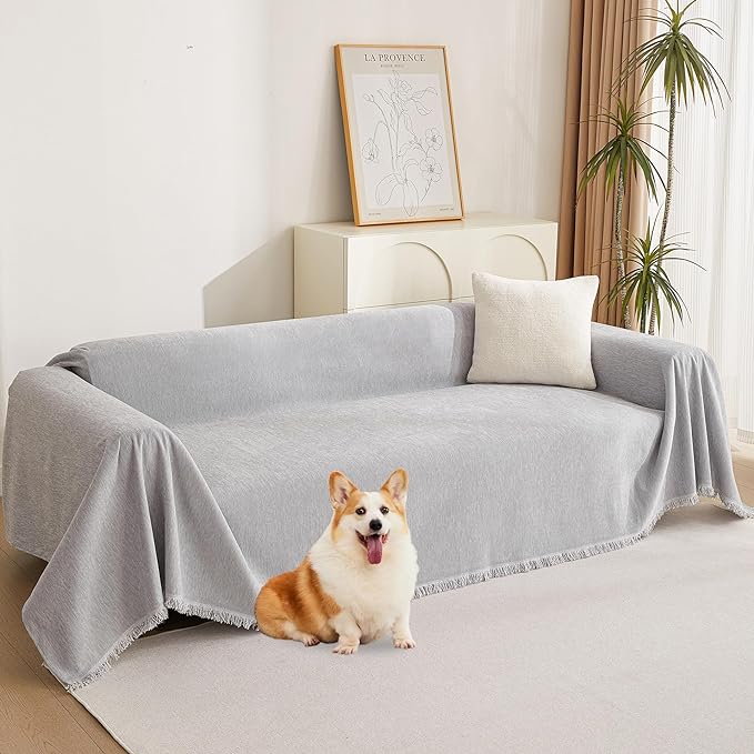 MYSKY HOME Sofa Cover for Dogs, Thick & Durable Sectional Couch Covers by MYSKYHOME