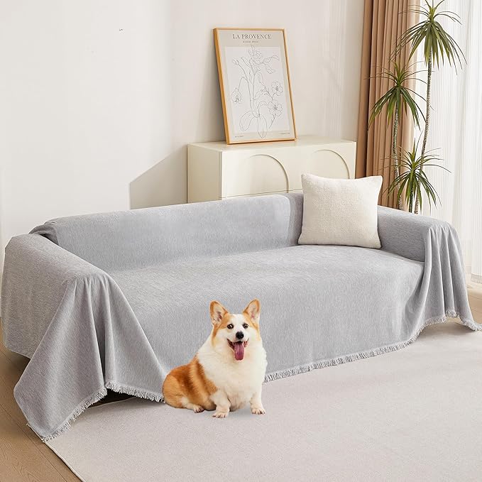 MYSKY HOME Sofa Cover for Dogs, Washable Boho Couch Cover Blanket, Thick by MYSKYHOME