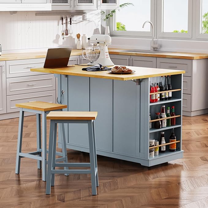 53" Large Kitchen Island Set by Unknown
