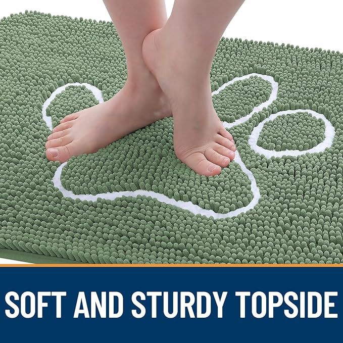 OLANLY Door Mat for Muddy Dog Paws 36x24, Absorbent Chenille Doormat - Image 4