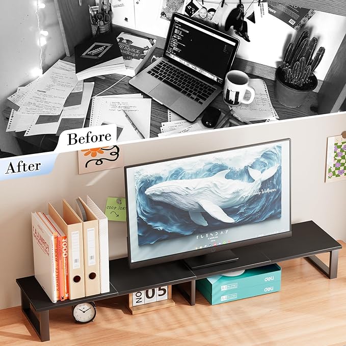 aboxoo 47" TV Riser for 32-60 inch TV, TV Riser Stand Shelf, Tabletop TV Stand - Image 5