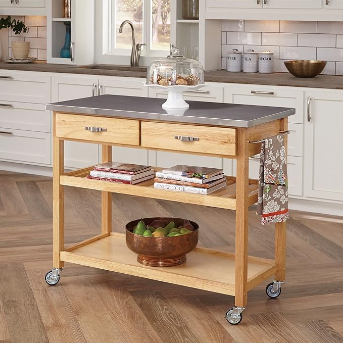 homestyles General Line Brown Kitchen Cart - Image 2