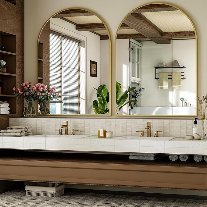Arch Bathroom Mirror, 26x38 inch Arched Bathroom Mirror/Wall Mounted Vanity - Image 2