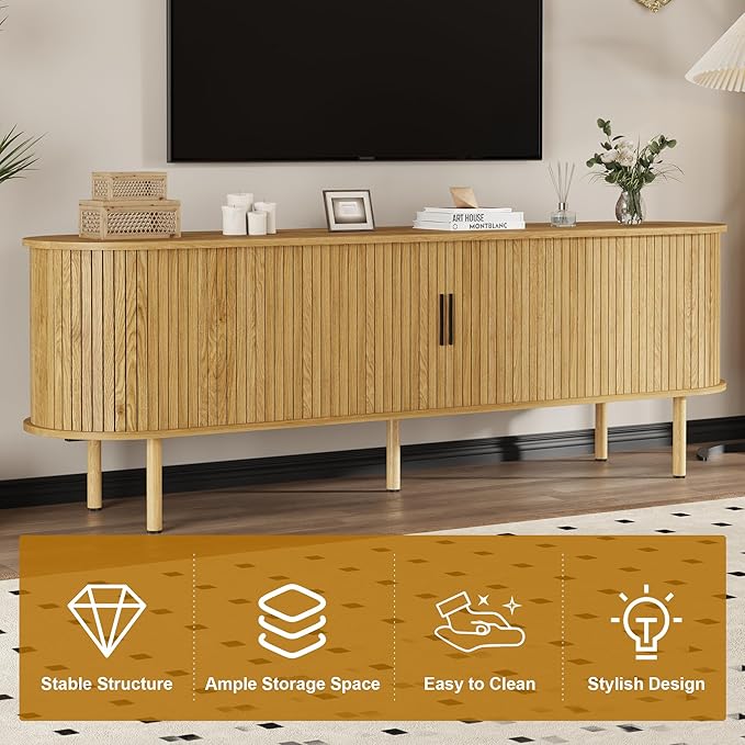 70.1" TV Stand, Modern TV Console Table - Image 6