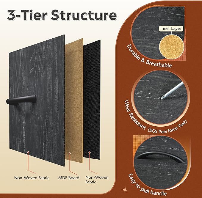 WLIVE Tall Dresser for Bedroom, 7 Drawer Dressers & Chests of Drawers, Fabric - Image 6
