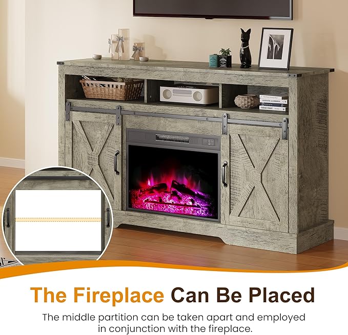 RoyalCraft Farmhouse Fireplace TV Stand - Image 8