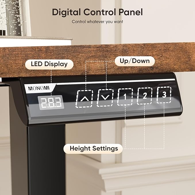 Monomi 55" Electric Standing Desk, Height Adjustable Home Office Sit Stand Up - Image 7