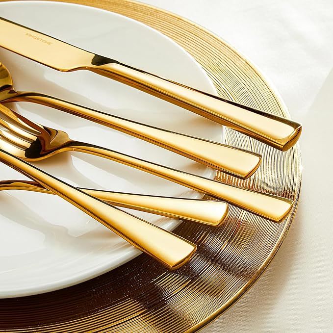 KINGSTONE Silverware Set for 8, 40-Piece Forged 18/10 Stainless Steel Flatware - Image 3