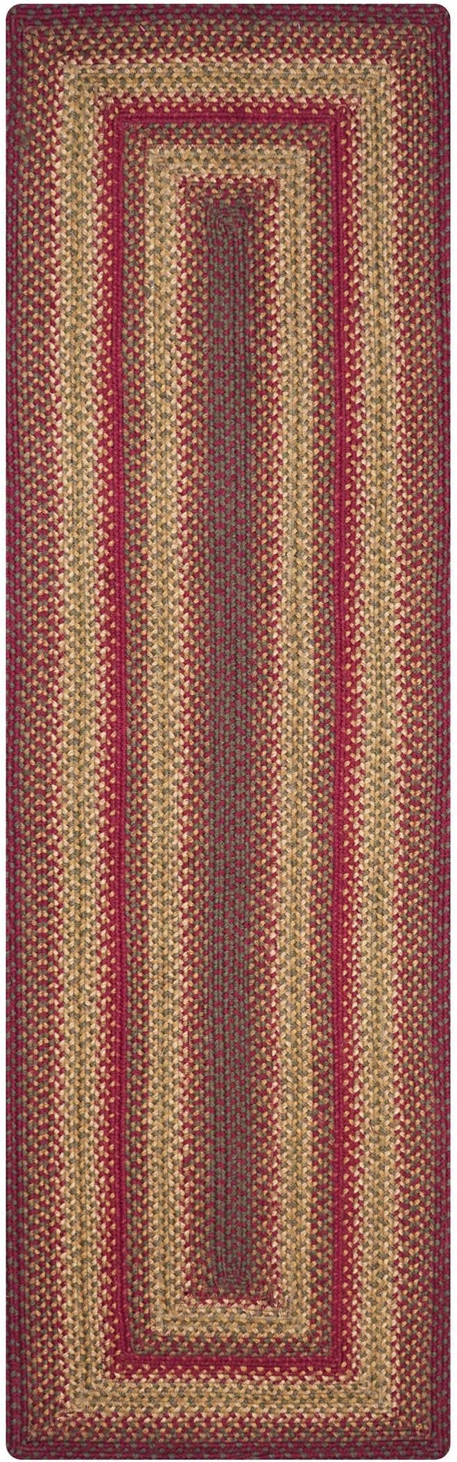 Homespice Cider Barn Cranberry Red Braided Runner Rug, 22x72 Rectangle - Image 8
