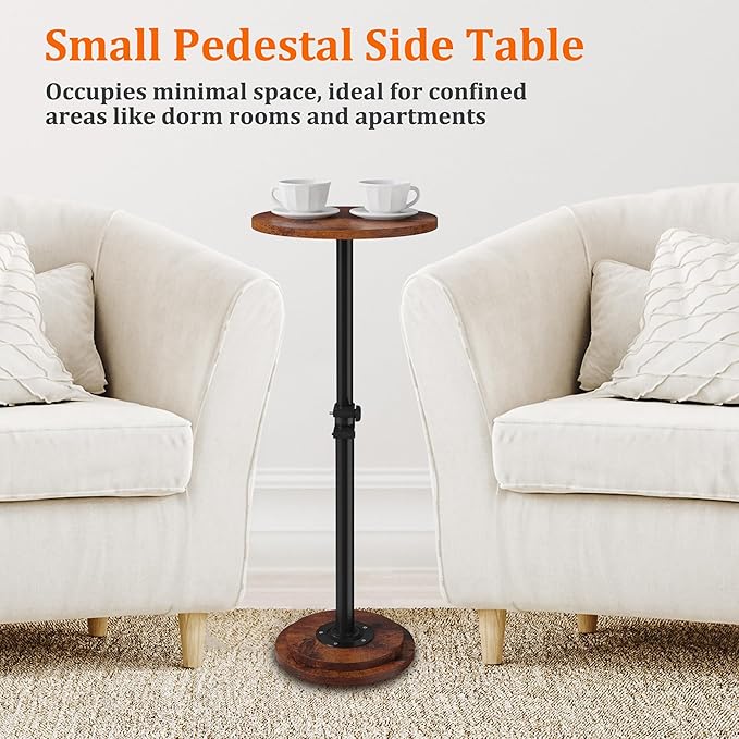 Drink Table, Small Round Side Table - Image 4