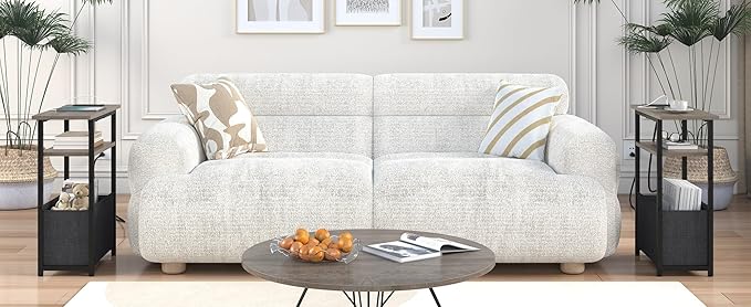 Narrow Side Table with Charging Station, Small End Table - Image 7