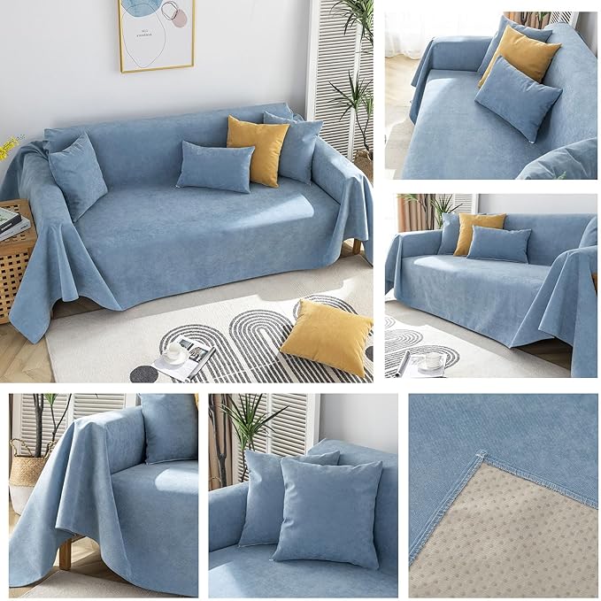 STACYPIK 100% Waterproof Blue Couch Cover - Image 9