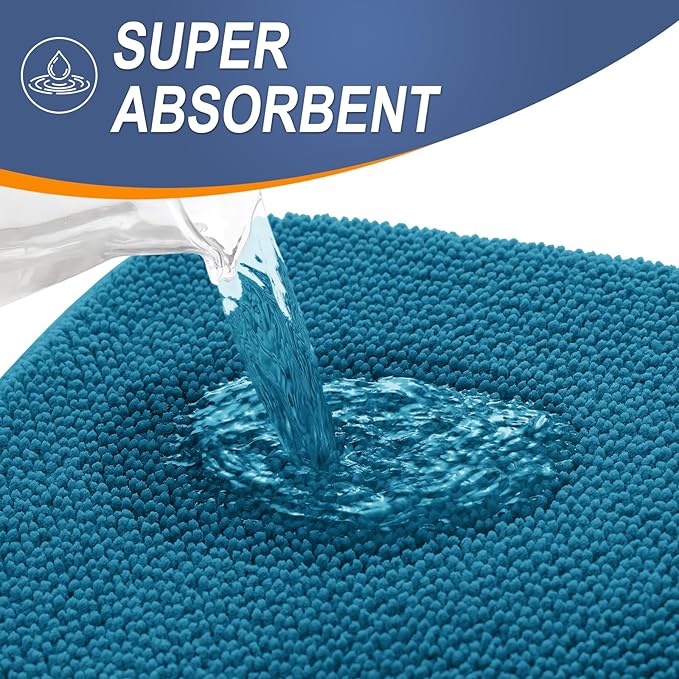 OLANLY Thick Memory Foam Bath Mat Rug 36x24, Extra Soft Absorbent Bathroom Rug - Image 3