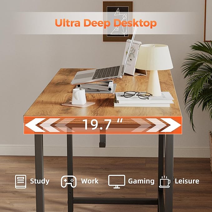 Rolling Computer Desk with Wheels, Gaming Desk - Image 5