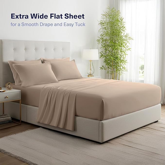 Kickoff Viscose Bamboo Sheets Full Size 4-pc 100% Organic Bamboo Viscose Bed - Image 6
