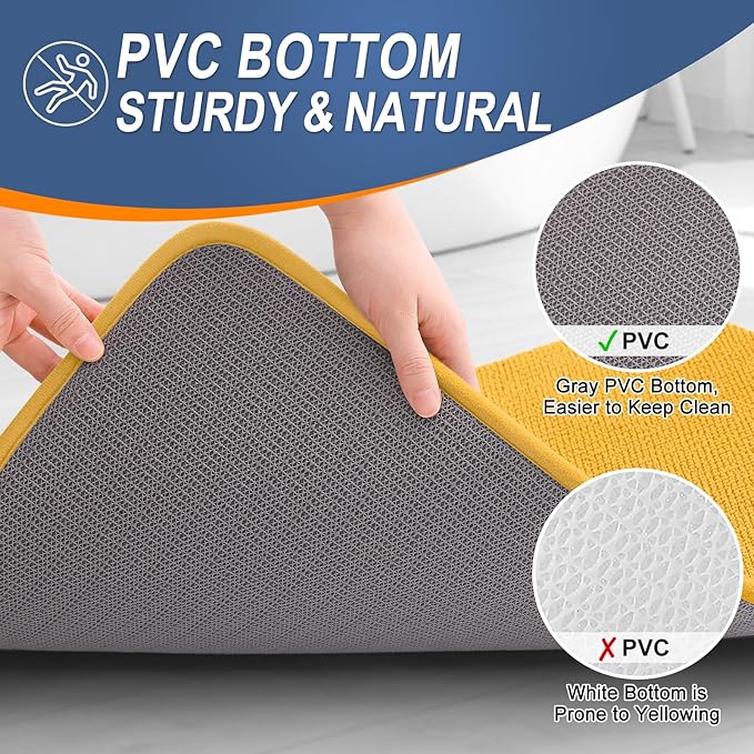 OLANLY Thick Memory Foam Bath Mat Rug 24x16, Extra Soft Absorbent Bathroom Rug - Image 4