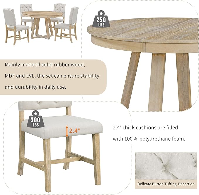 Ball & Cast 5 Piece Dining Table Set - Image 4