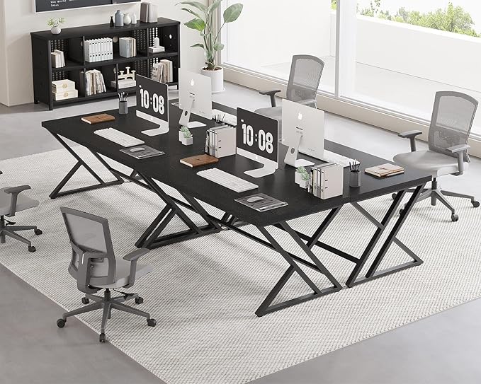 LVB Black Desk, Modern Gaming Writing Computer Desk - Image 9