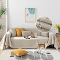 STACYPIK Waterproof Non-Slip Beige Couch Cover by STACYPIK