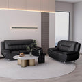 Container Furniture Direct Michael Modern Faux Leather Upholstered Stainless by ContainerDirect