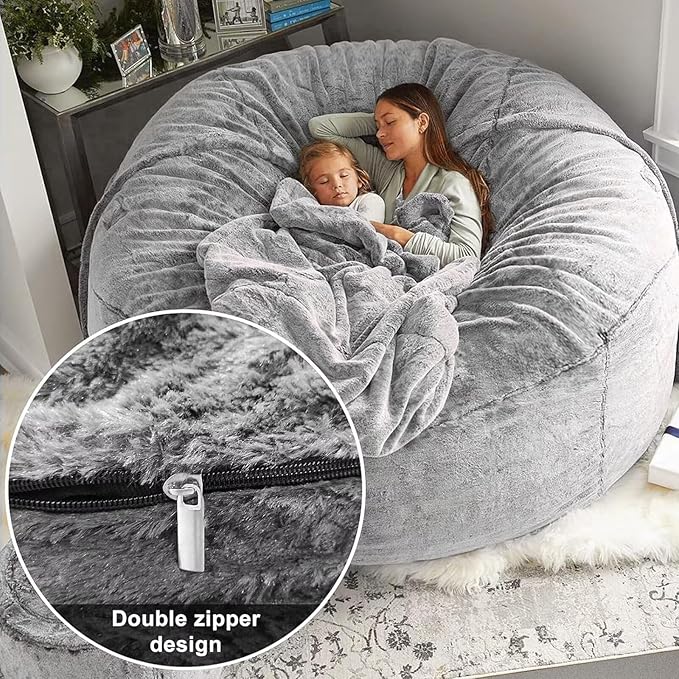BCU Oversized Bean Bag Cover Comfy Beanbag Chair - Image 3