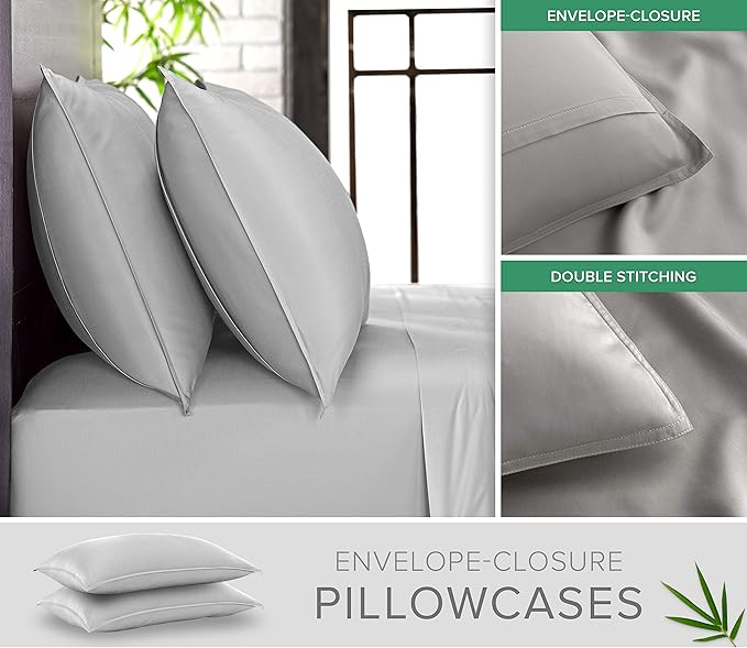 King Sheets by Pure Bamboo, Genuine 100% Organic Viscose Derived from Bamboo - Image 3