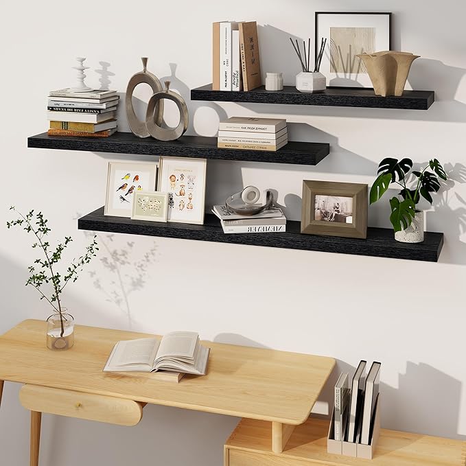Fun Memories Deep Black Floating Shelves, 8 Inch Deep Floating Shelf - Image 6
