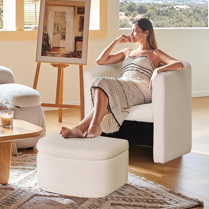 COLAMY Morden Velvet Barrel Accent Chair - Image 8