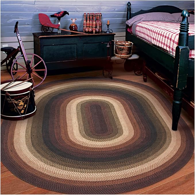 Homespice Prescott Jute Oval Woven Rug 4x6' by Homespice
