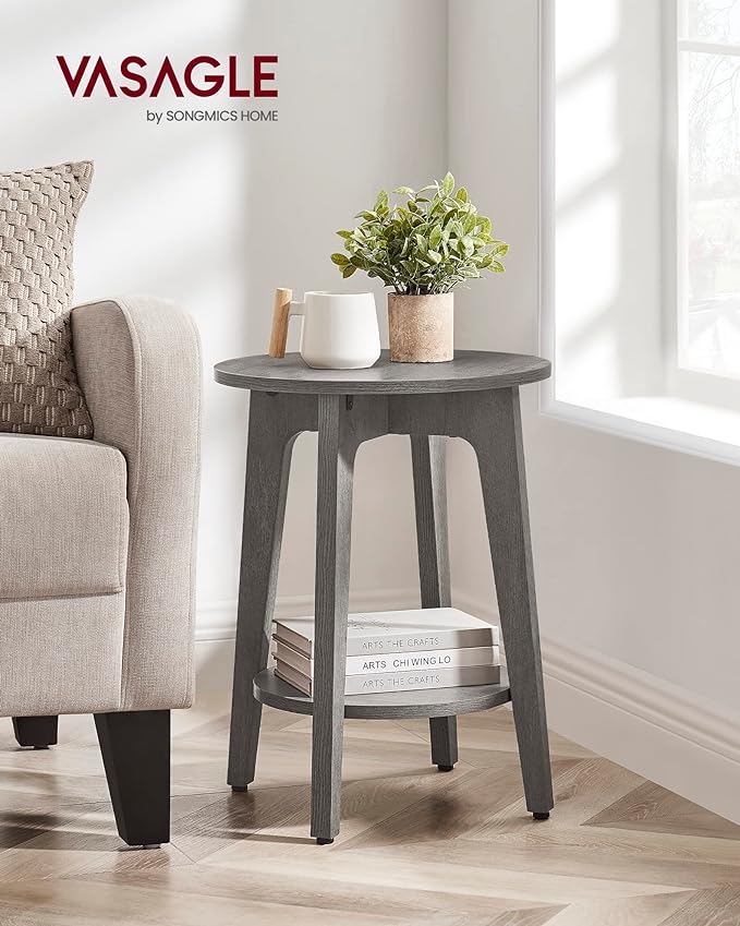 VASAGLE Side Table, Small Round End Table - Image 2