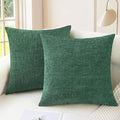 CaliTime Throw Pillow Covers Decorative 22 X 22 Inches Pack of 2 Cozy Chenille by CaliTime