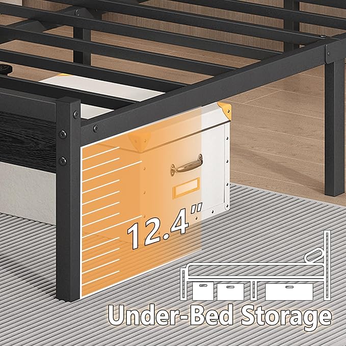 14 Inch Classic Metal Platform Bed Frame-Full Size Bed Frame - Image 4