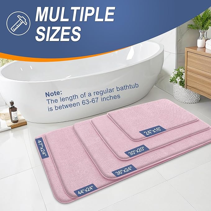 OLANLY Thick Memory Foam Bath Mat Rug 24x16, Extra Soft Absorbent Bathroom Rug - Image 5