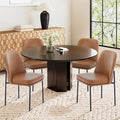 COLAMY Modern Dining Chairs Set of 4, Faux Leather Upholstered Kitchen Chairs by COLAMYINC