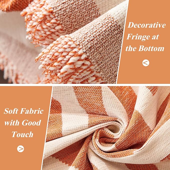 STACYPIK Geometric Orange Sofa Cover - Image 4