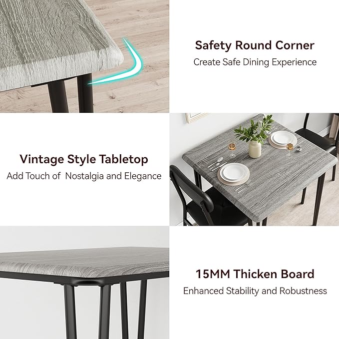 IDEALHOUSE Dining Table Set for 4, Kitchen Table - Image 6